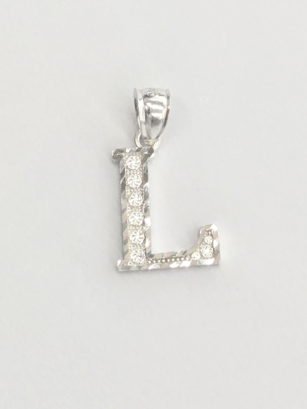 925 Sterling Silver Letter L Pendant